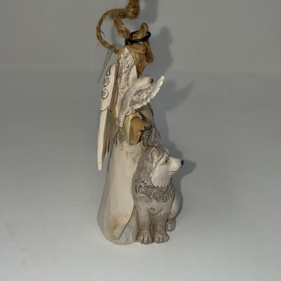 Jim Shore Heartwood Creek White Woodland Angel Husky Ornament 4058742 NEW RARE - Picture 4 of 11